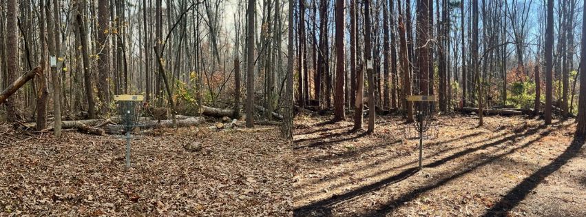Hole 1 green after storm damage clean up.
