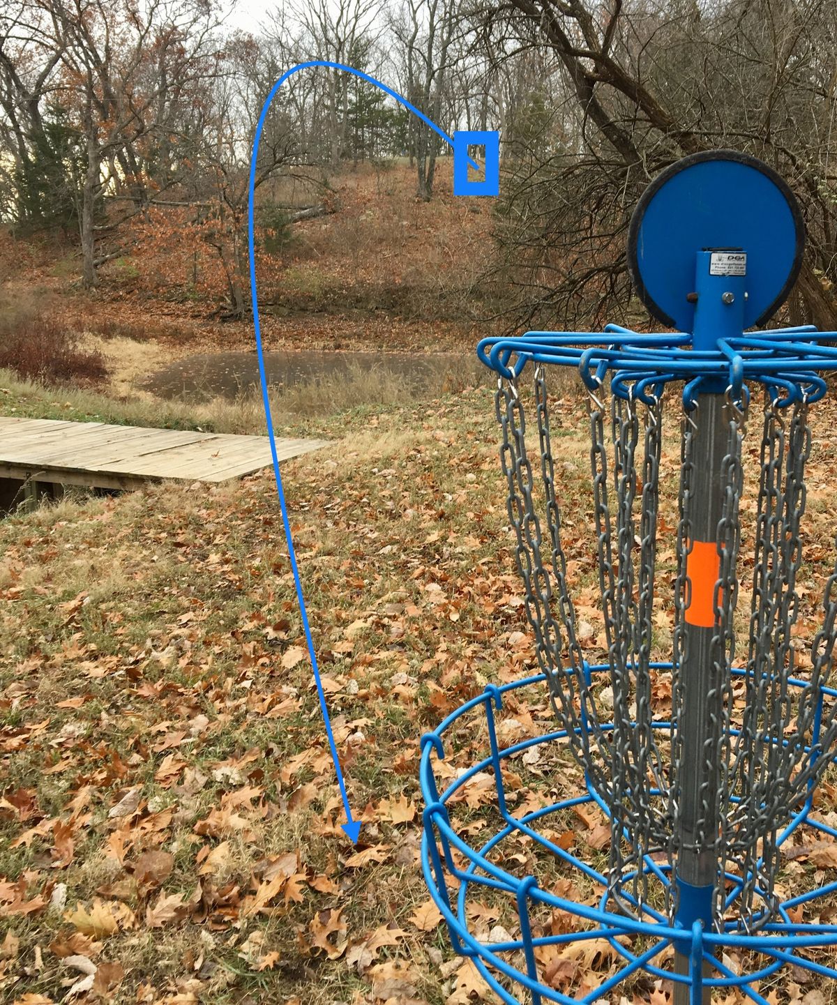 Hole 15 Basket to Tee