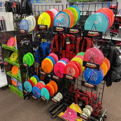 Small but decent selection of Innova and Prodigy discs. Some bags on the back side.