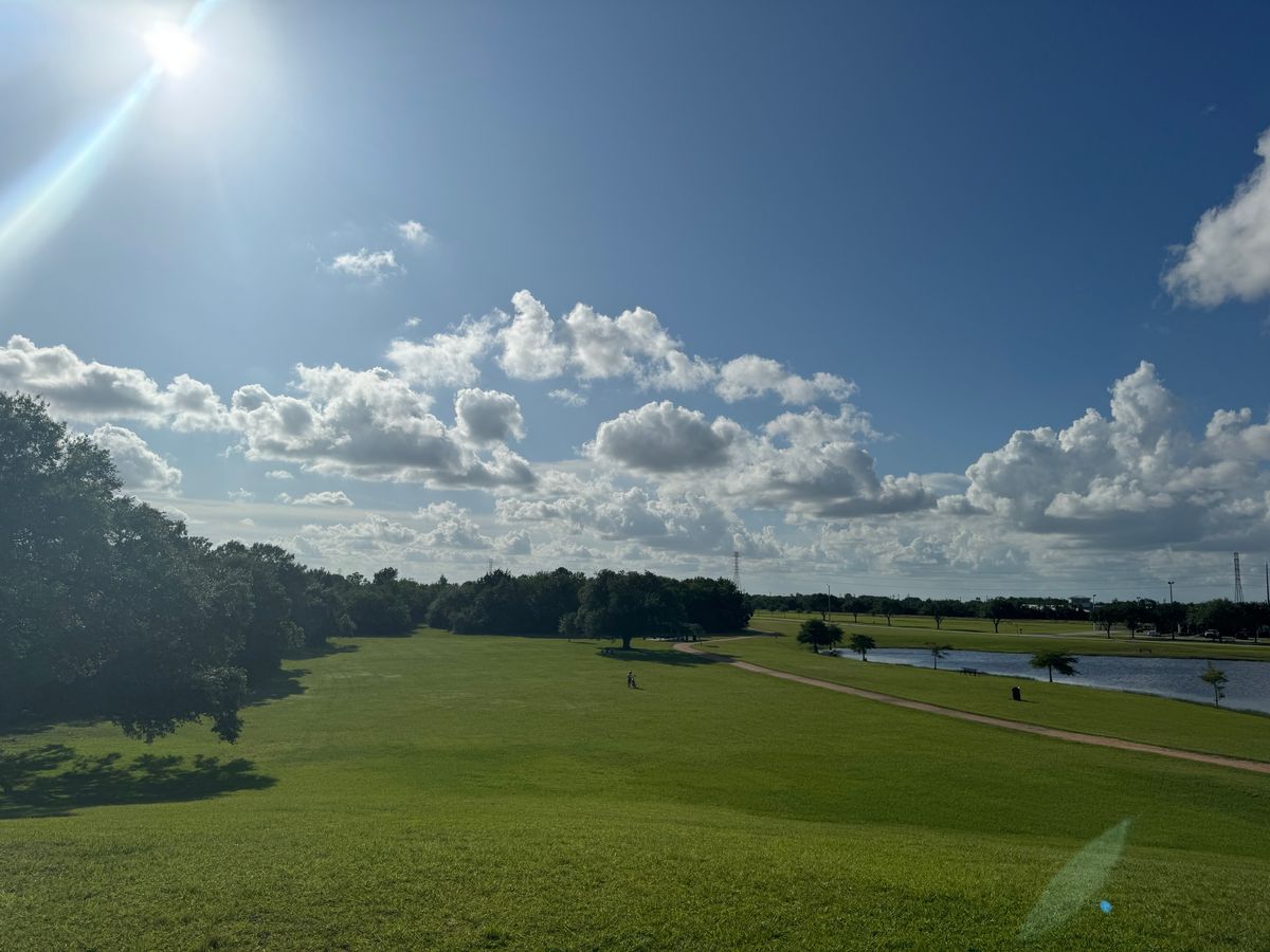 Beautiful view from hole 8. Throwing off the hill!