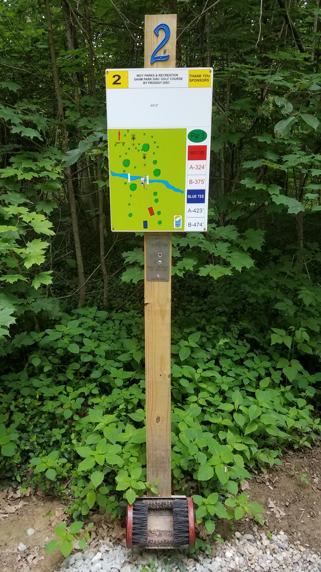 Blue #2 Tee sign