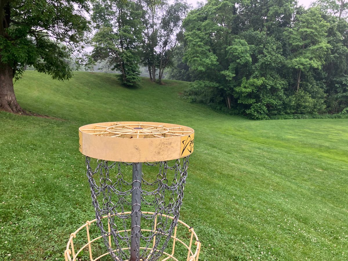 Looking at Hole 8 Tee from the Basket.