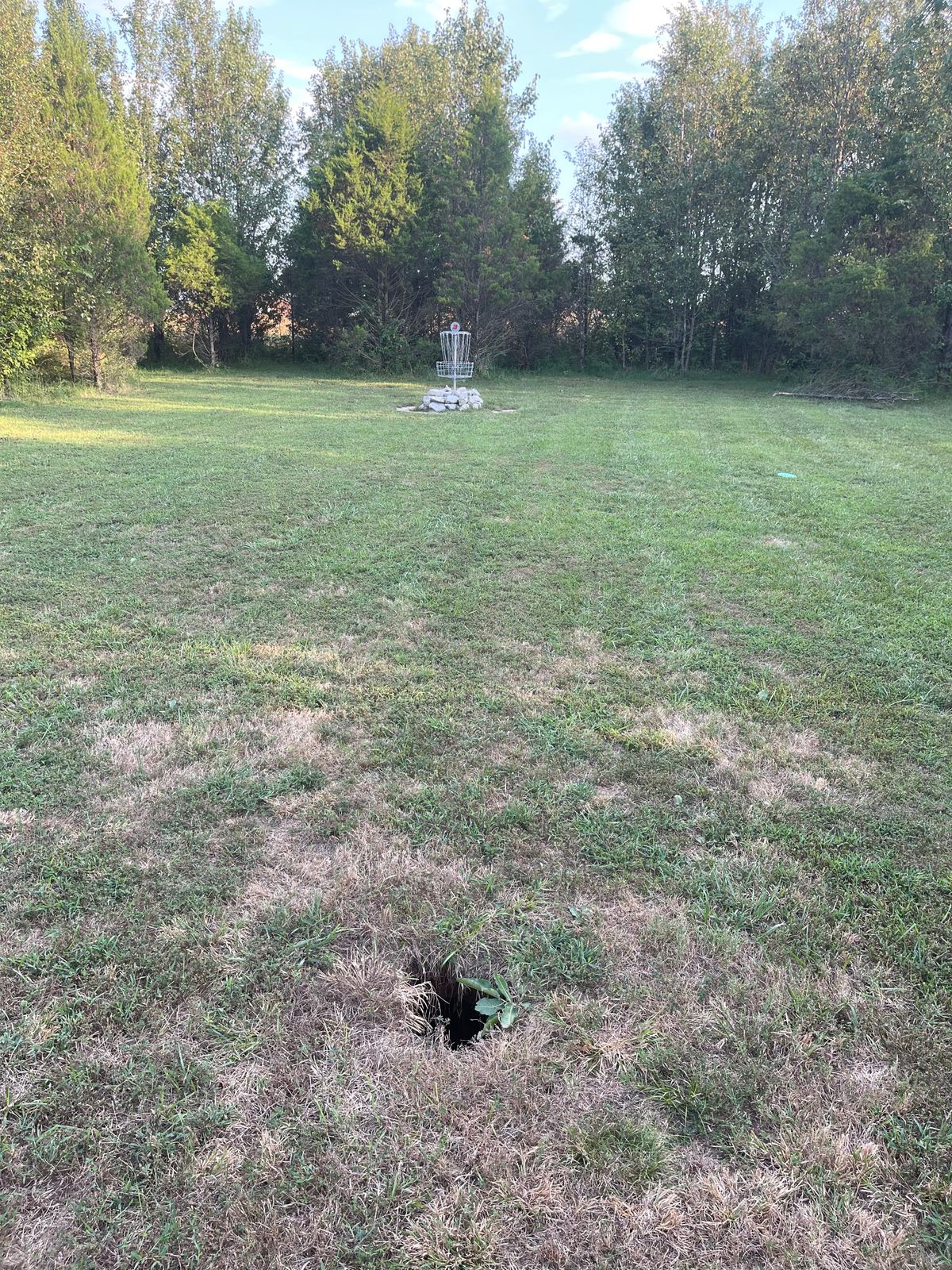 Looks like a sinkhole forming on hole 3.
