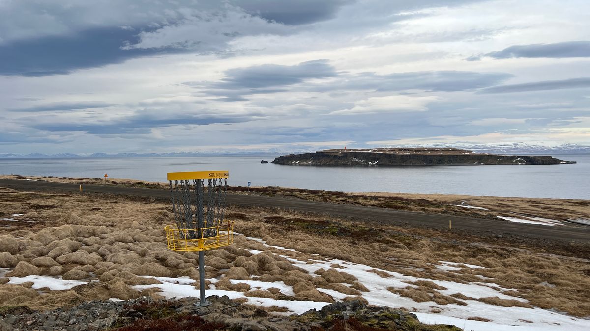 basket overlooking Grimsey Island