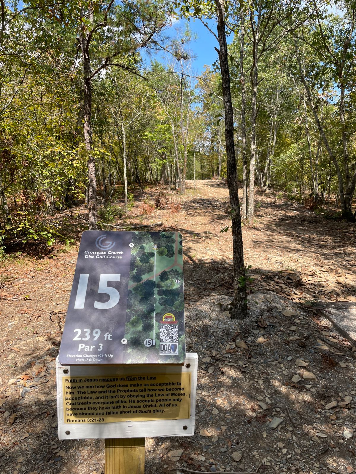 Hole 15. Over the hill and to the left.