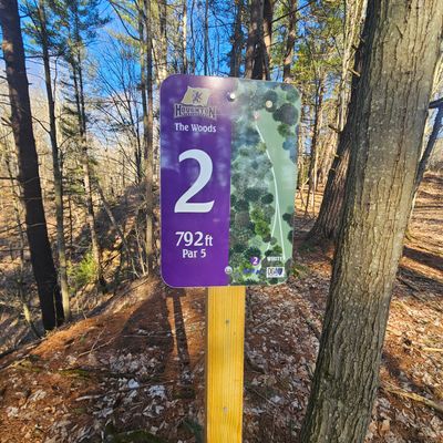 Signage for Hole #2; 792 Feet!