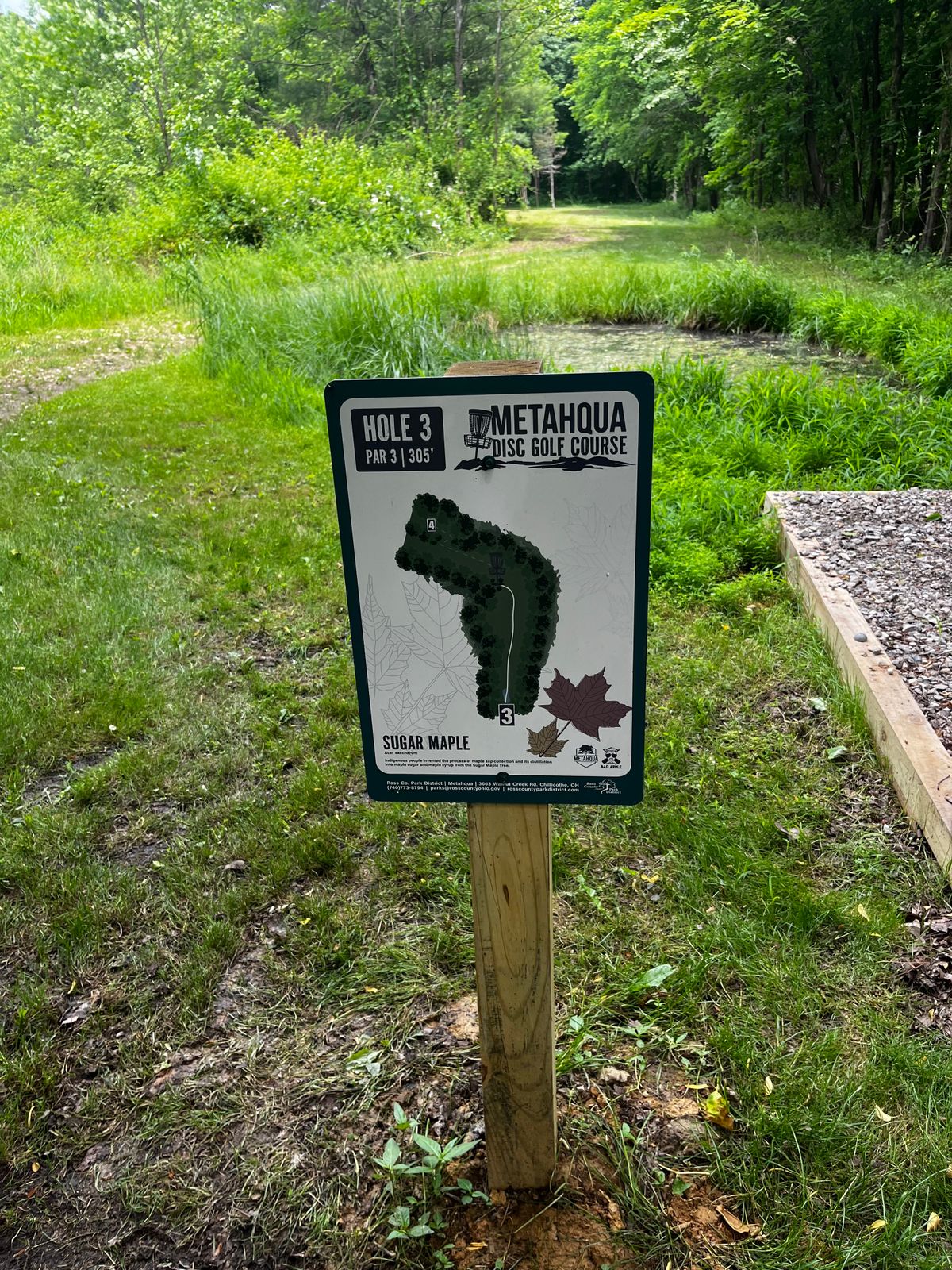 Hole 3 tee sign