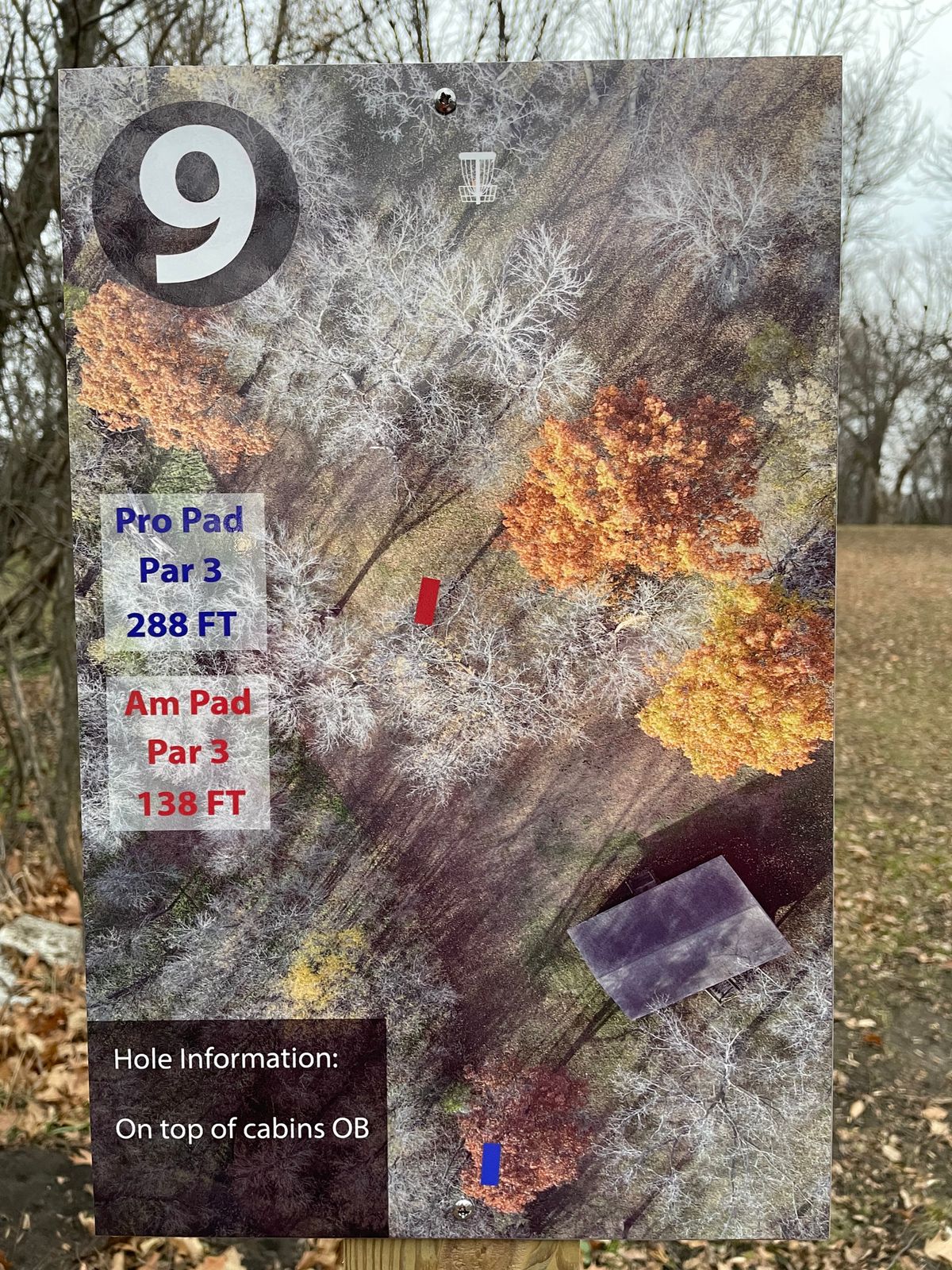 Hole 9 tee sign