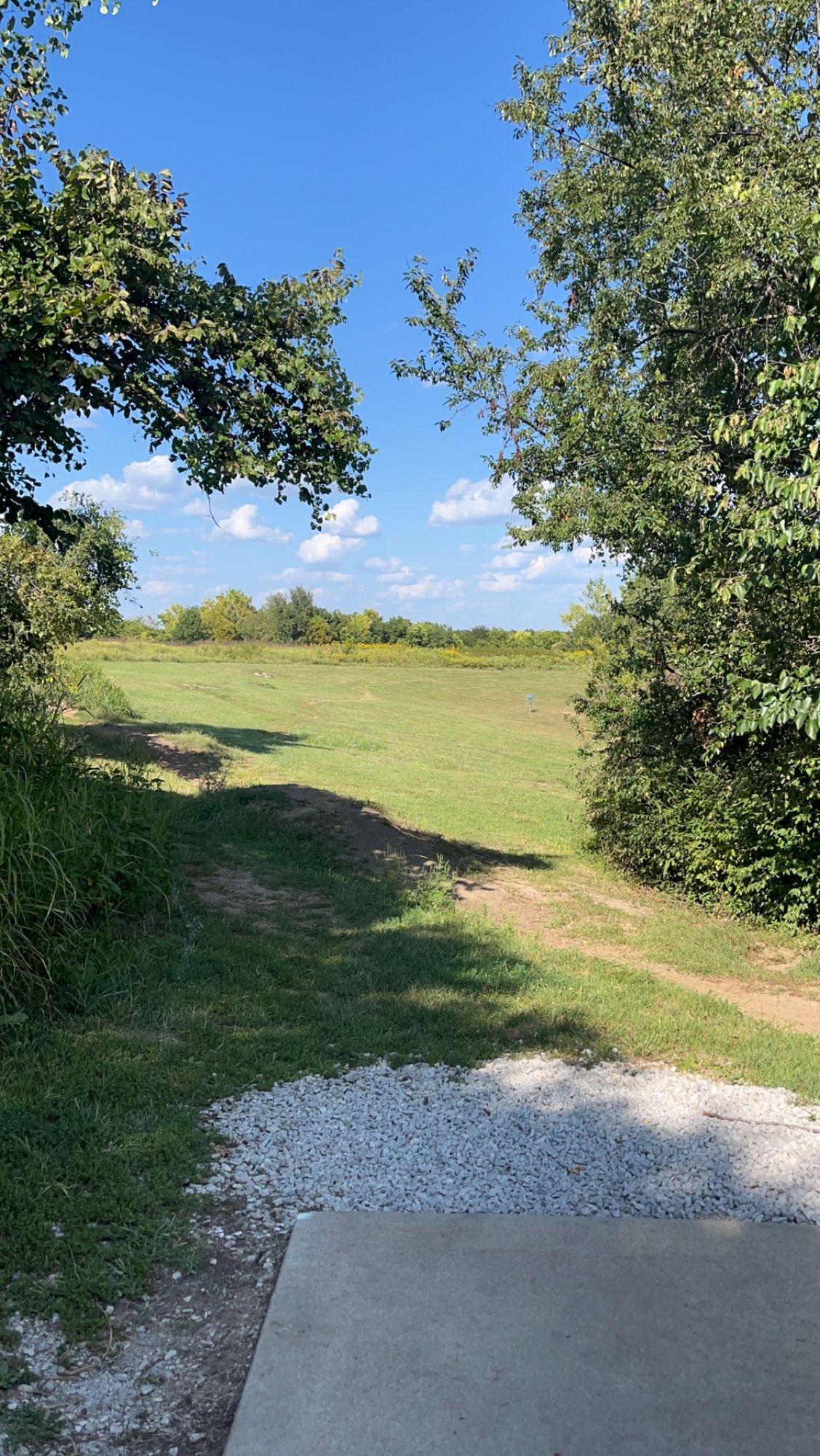 Hole 14 teepad and fairway