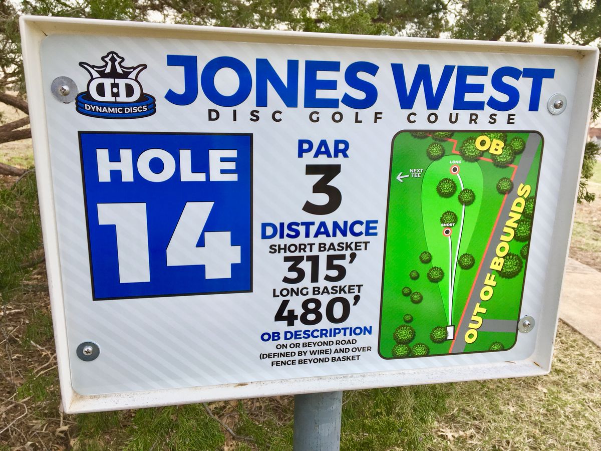Hole 14 Tee Sign