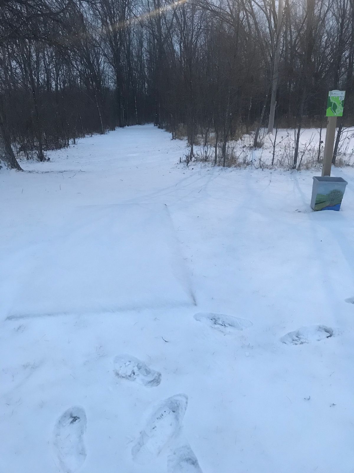 Snow covered tee box 1