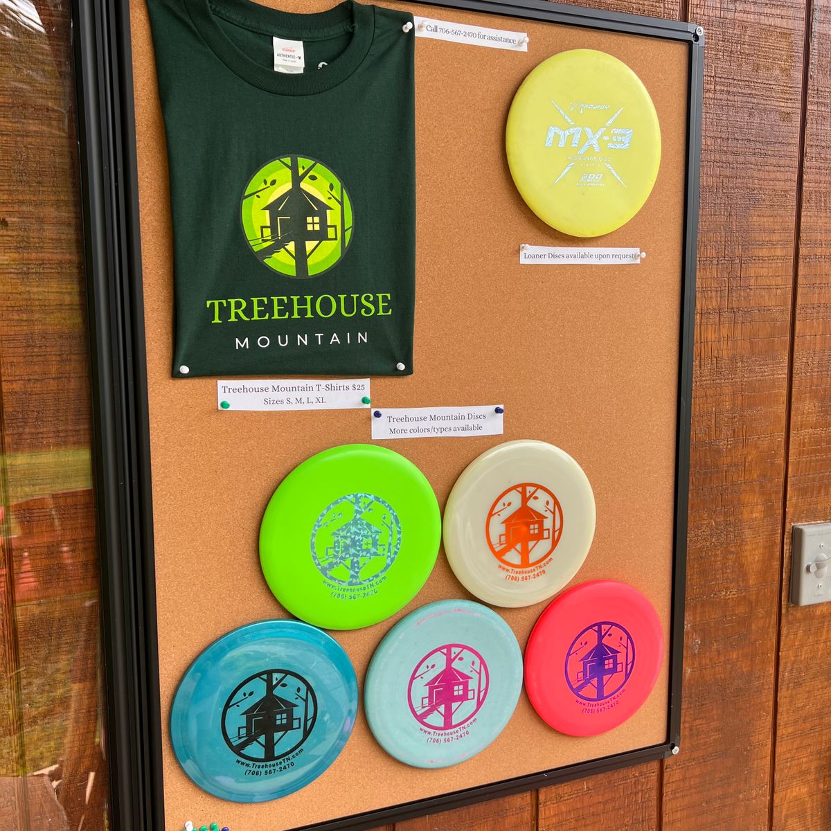Treehouse Mountain stamped discs for sale at bathhouse