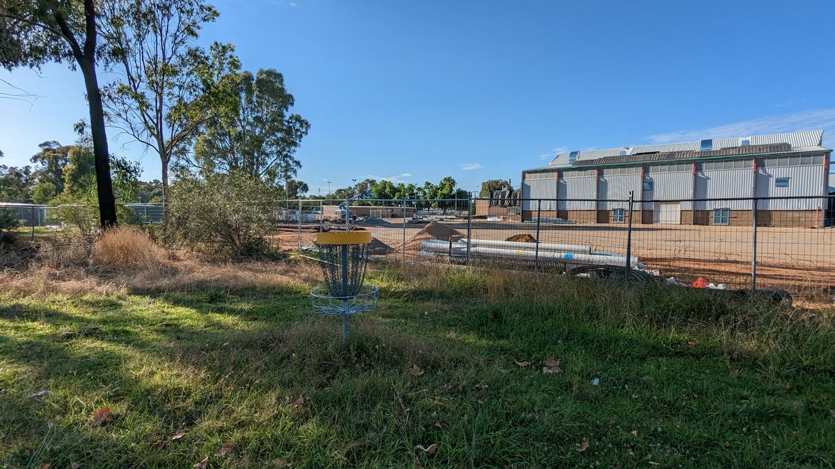Construction close to Hole 9