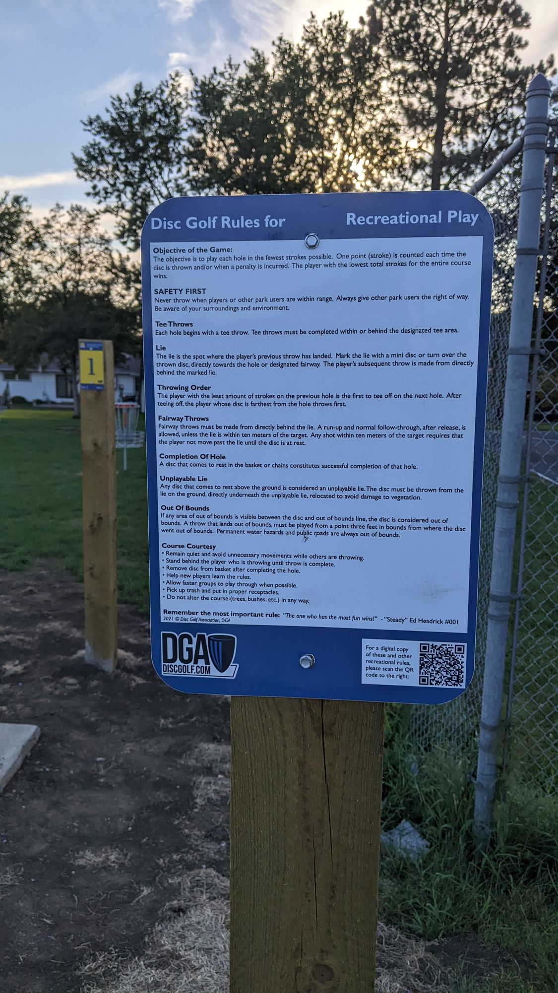 Alta Community Park Disc Golf Course