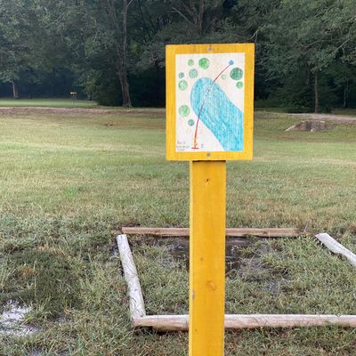 Hole 8 - more straight than the sign says
