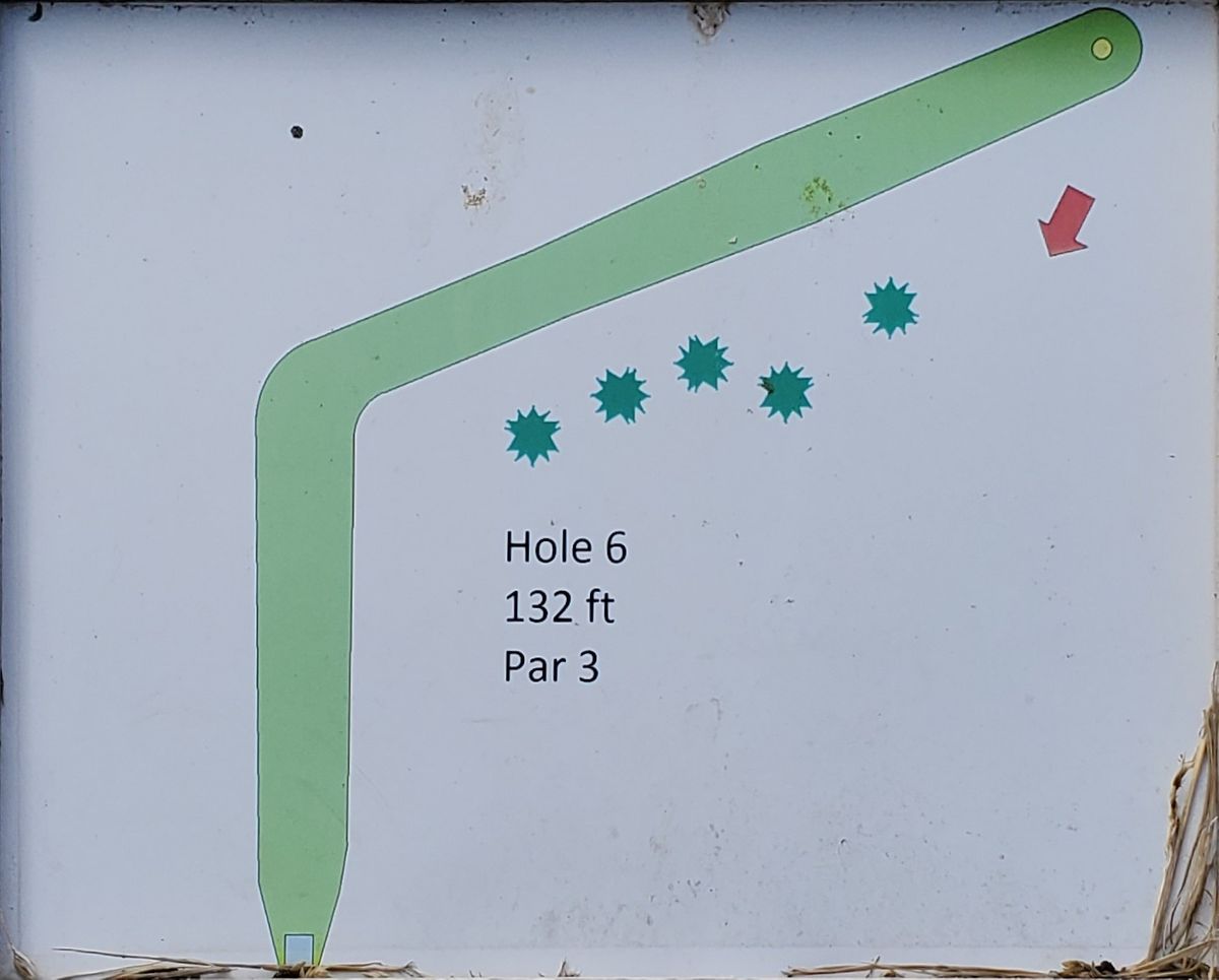 Tee sign hole 6