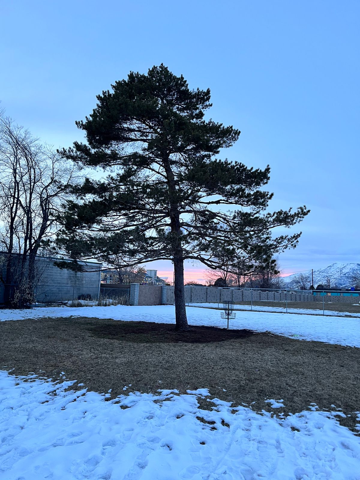 Sun setting at SCERA Park.