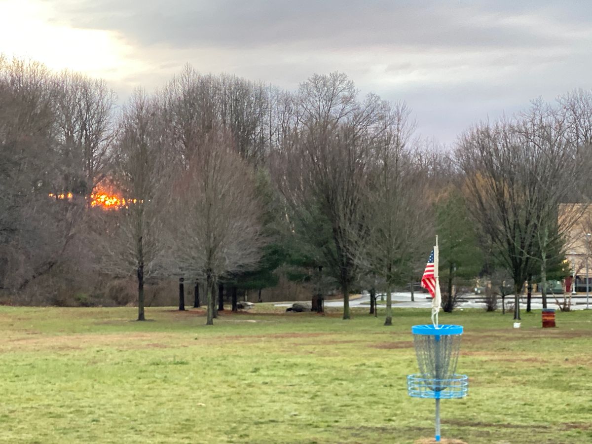Basket 18 and the sunrise
