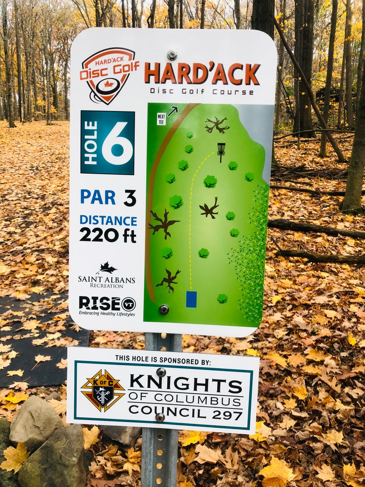 Hole 6 signage