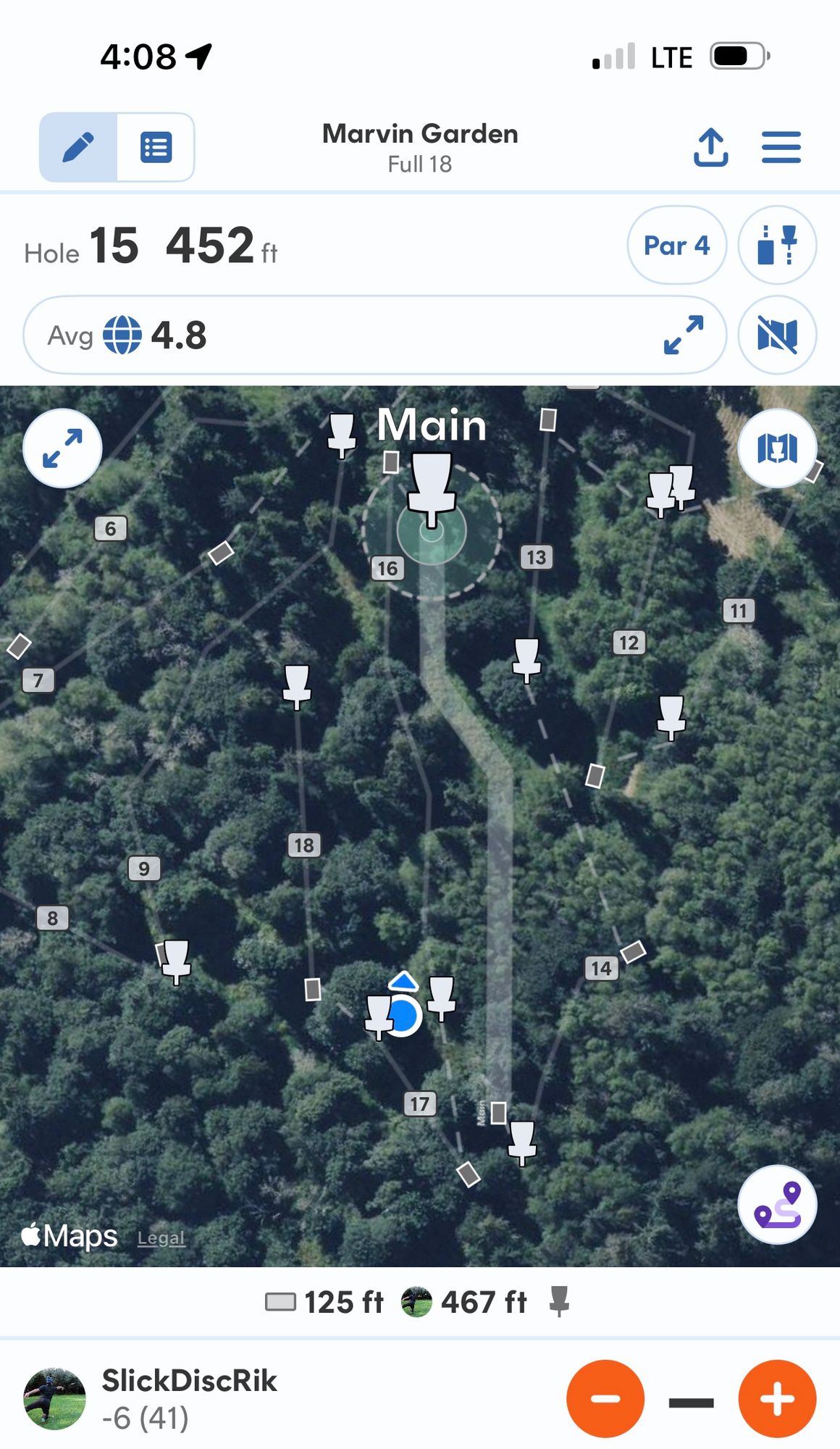 Every hole is fairly accurate on UDisc.
Hole 15 was off.
My gps location is the correct tee pad 15.