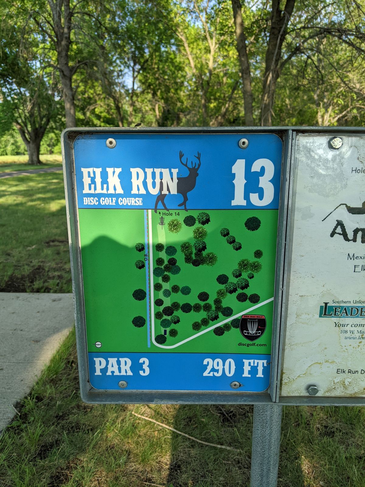 Hole 13 sign