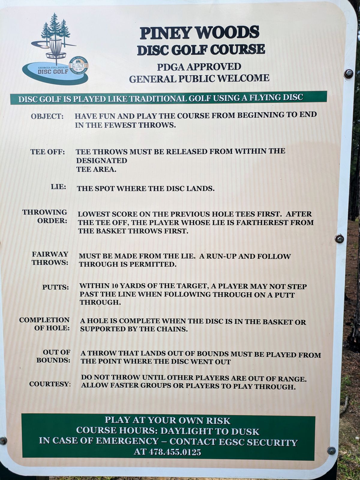 Course guidelines.