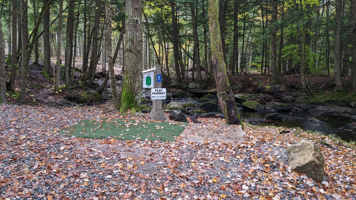 Tee #7 (plays up hill to left, not over stream)