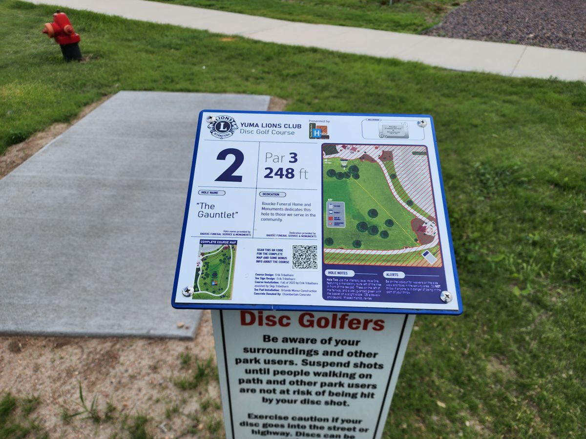 Hole 2 - Tee Sign