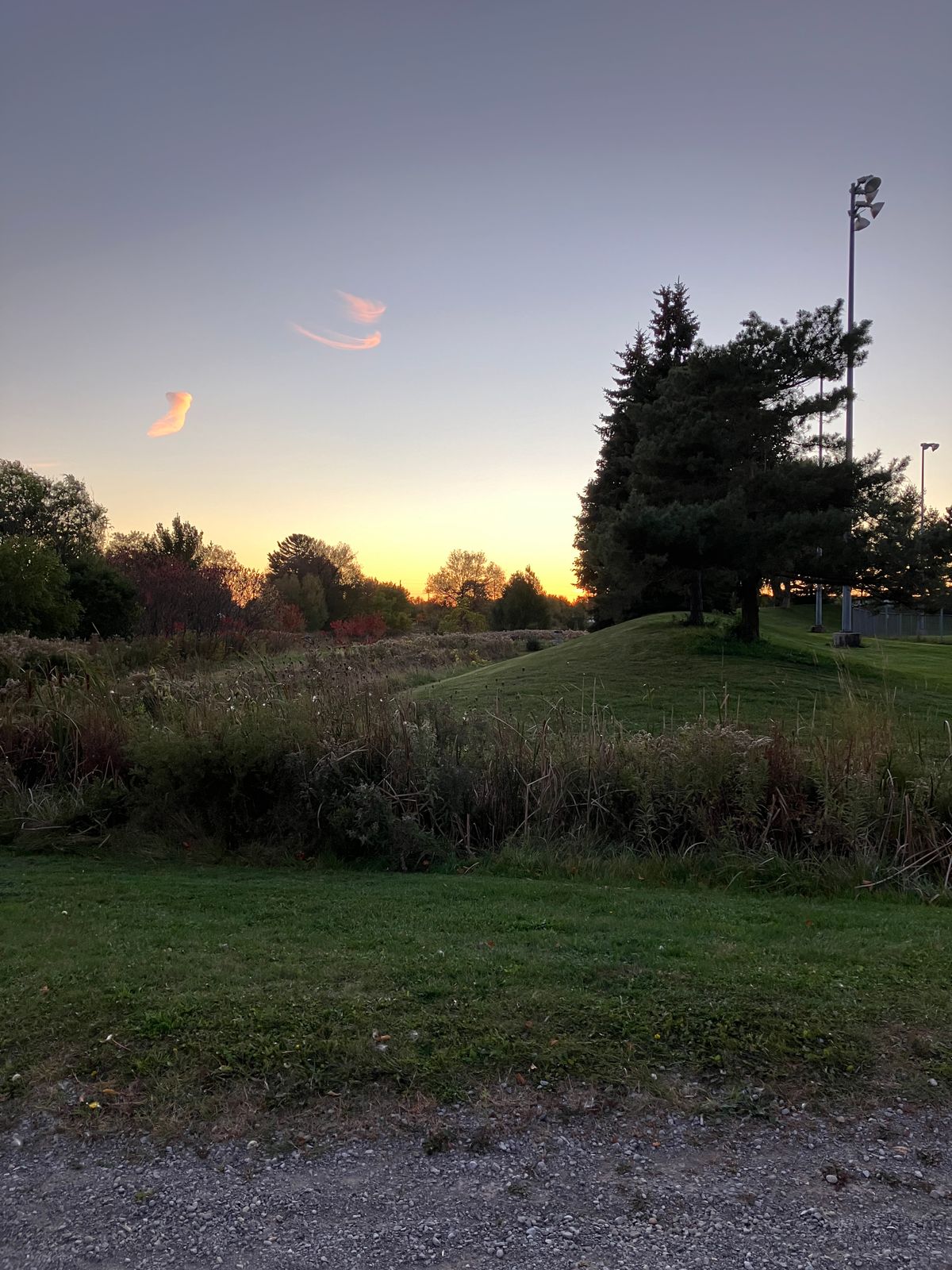 Looking towards Hole 3 basket from Hole 2 basket - Fall 2024