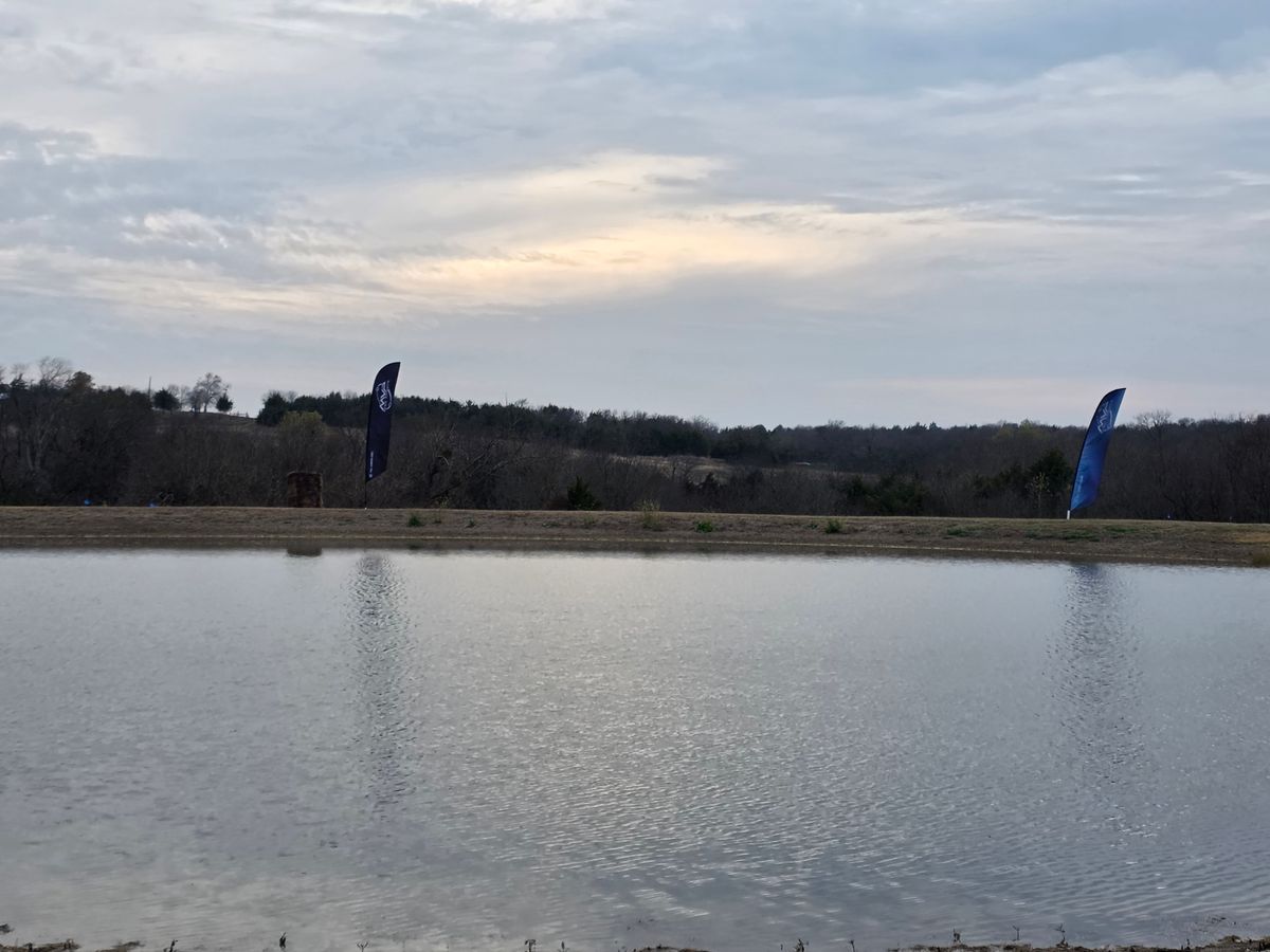 hole 5 double mando flags and water carry (from green)