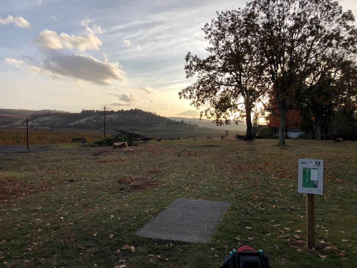 Hole 13 at sunset