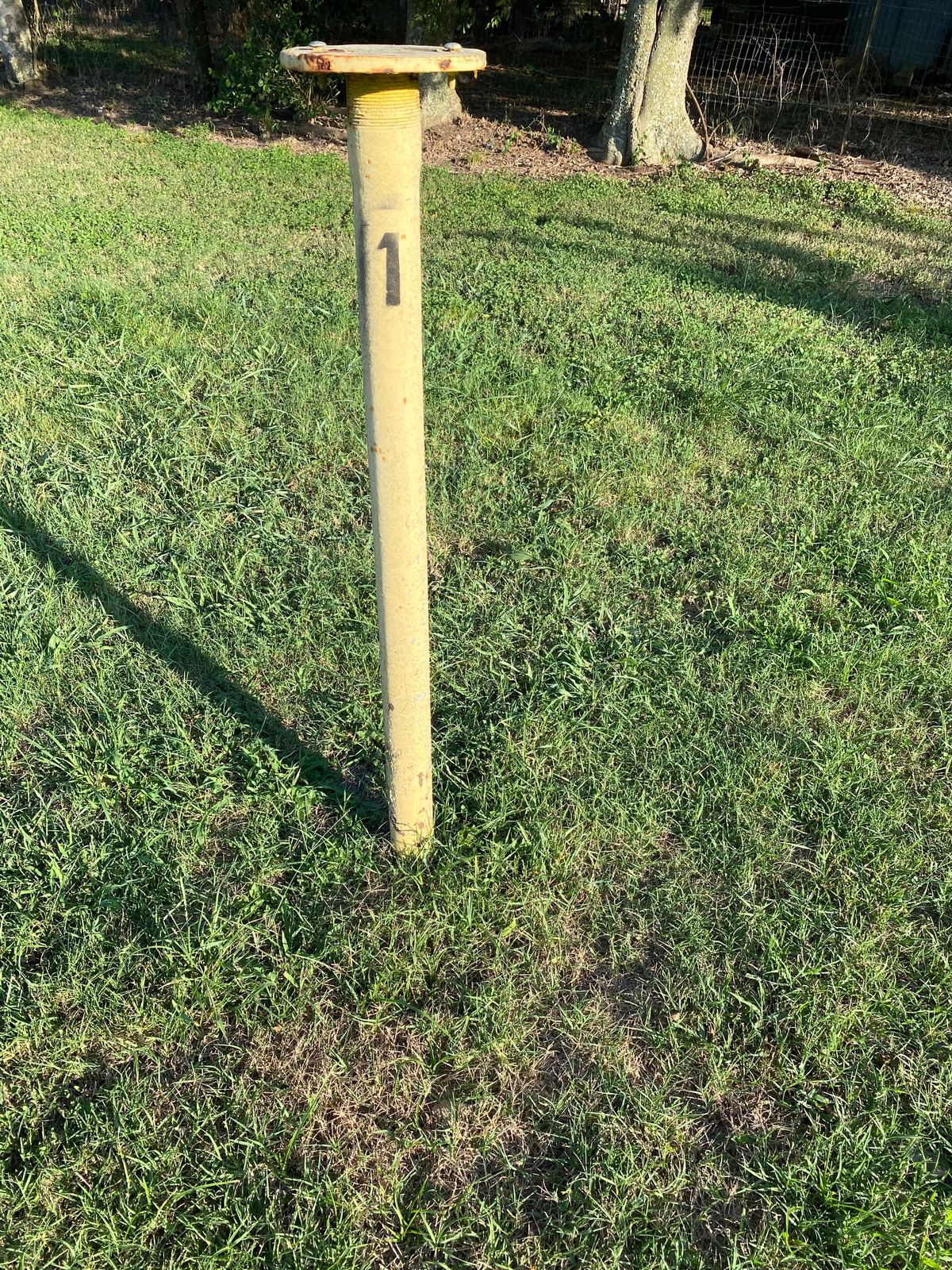 no tee boxes, just stakes marking the holes
