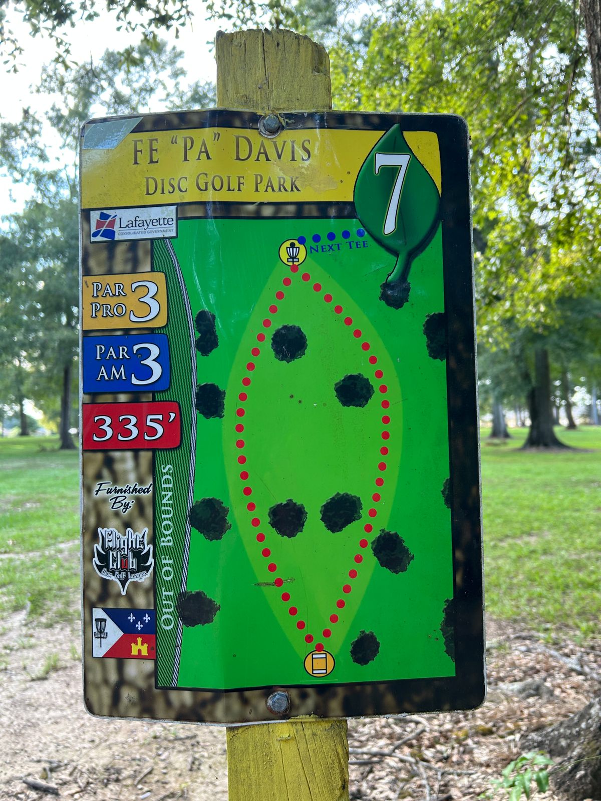 Hole 7 Tee Sign