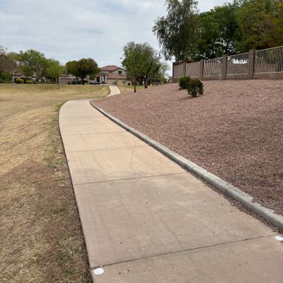 Hole 7- Mando left of marked tree. sidewalk running river, play as hazard. Fence & beyond OB.