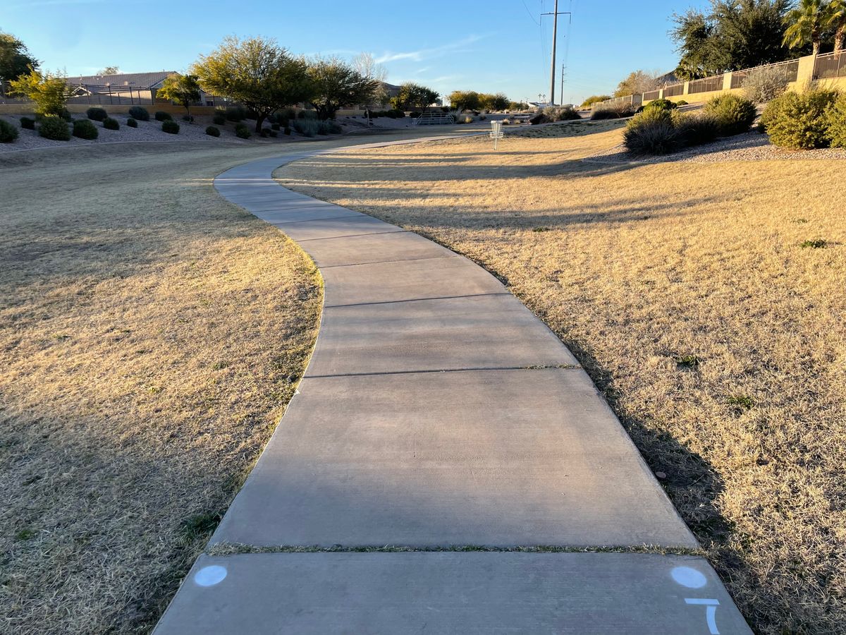 Hole 7. It’s the far basket to the left…right in front of the OB rocks