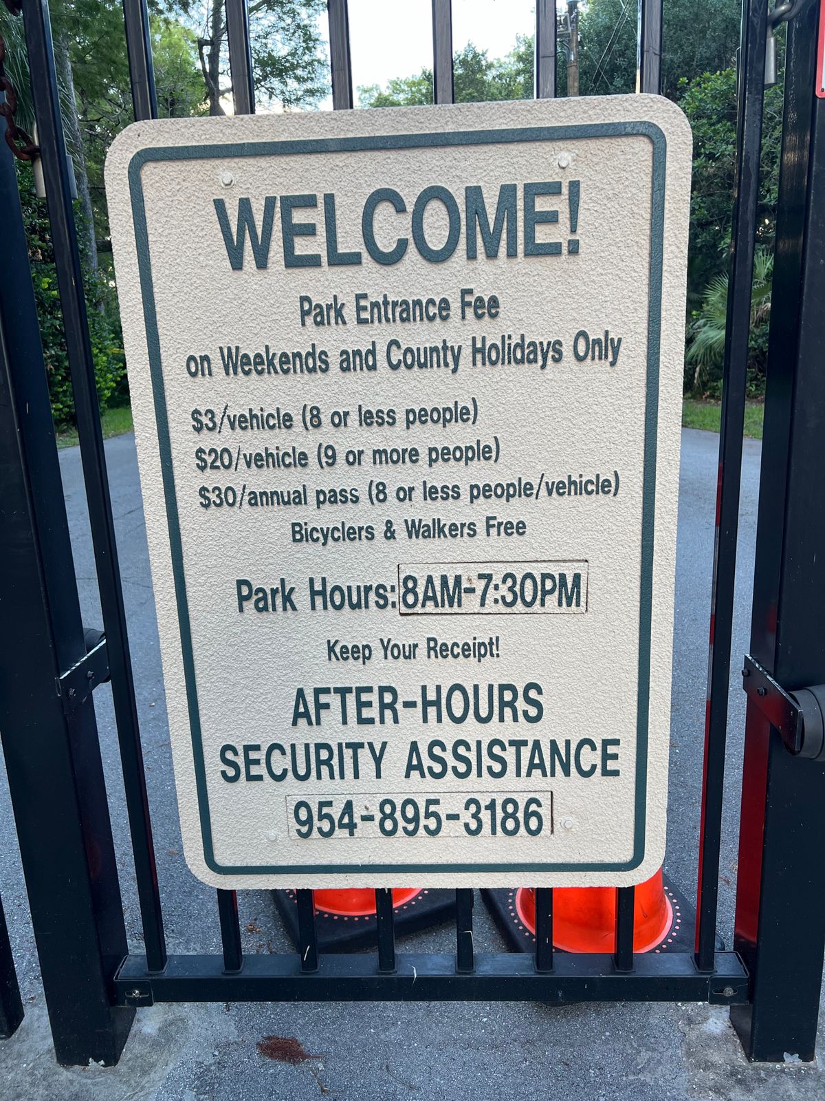 Access hours to that park are restricted