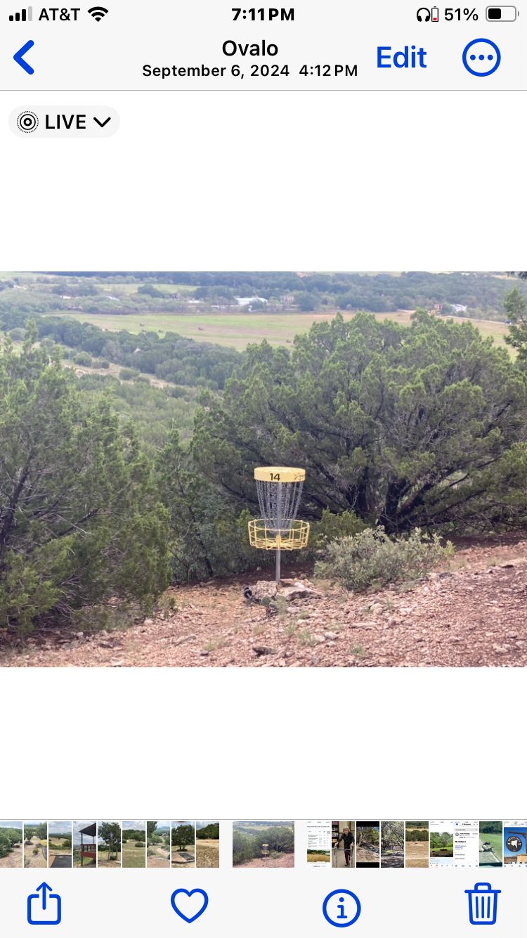 14 in the long on the side of the hill.