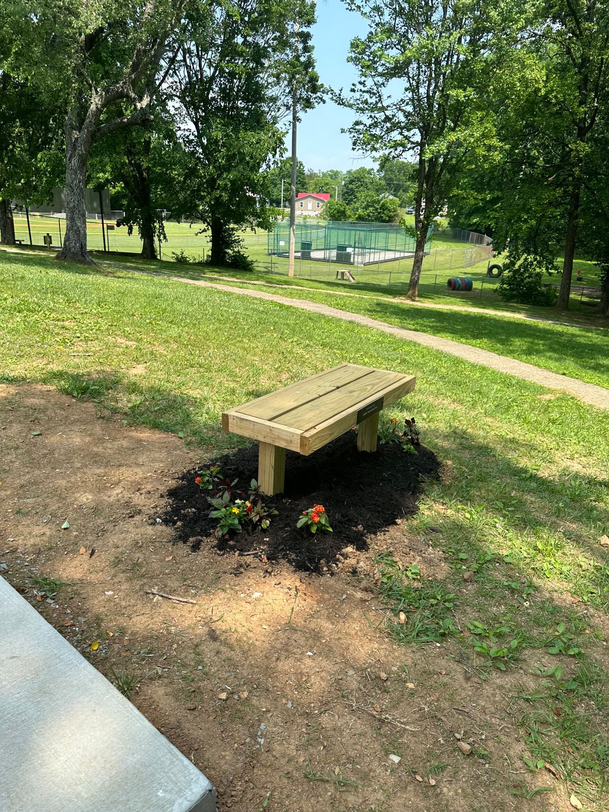 Benches around every hole