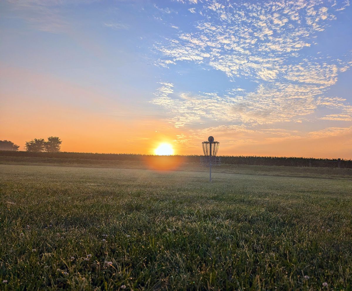 Sunrise on the first basket