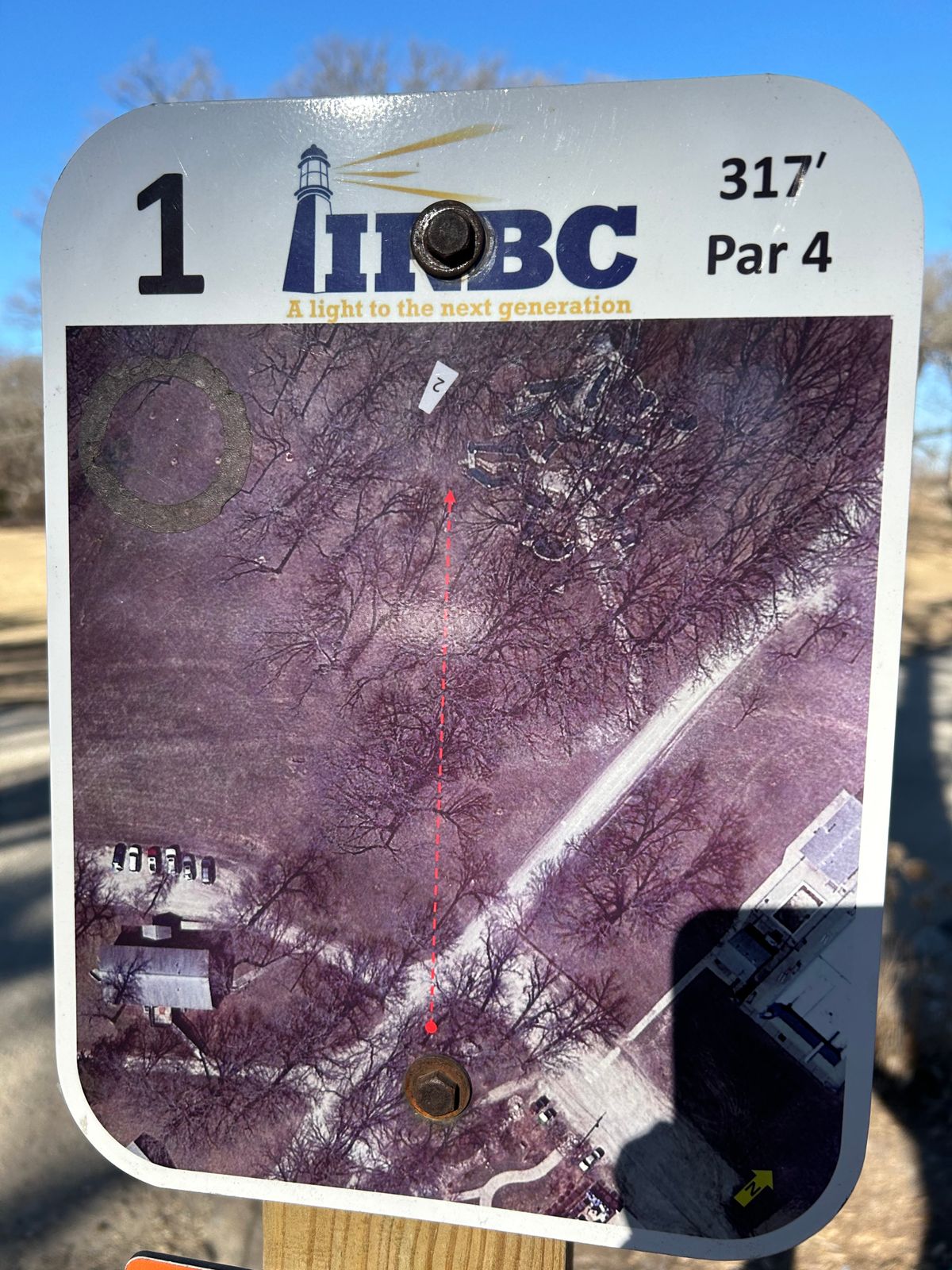 Signage example - hole 1
