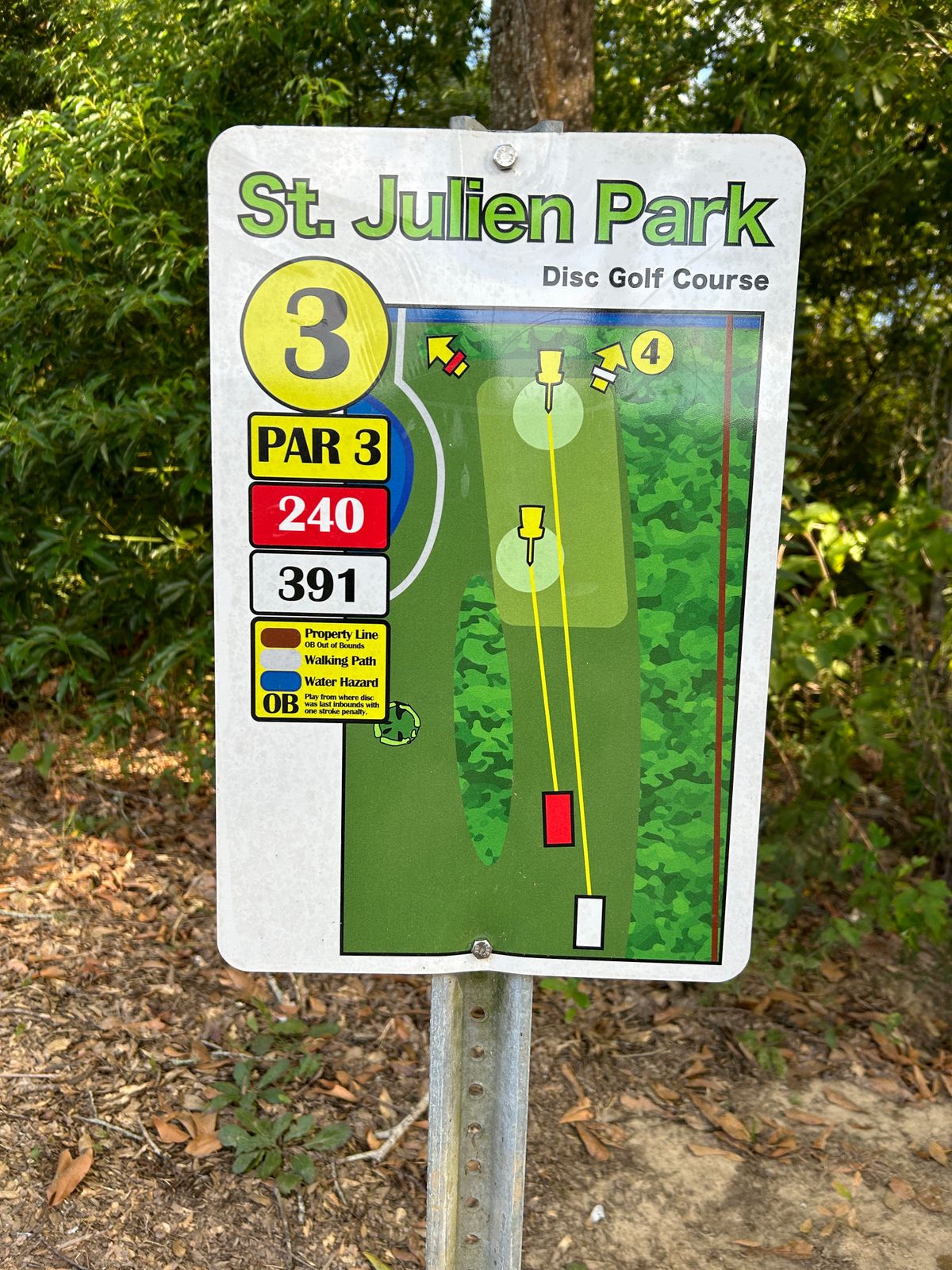 Hole 3 Tee Sign