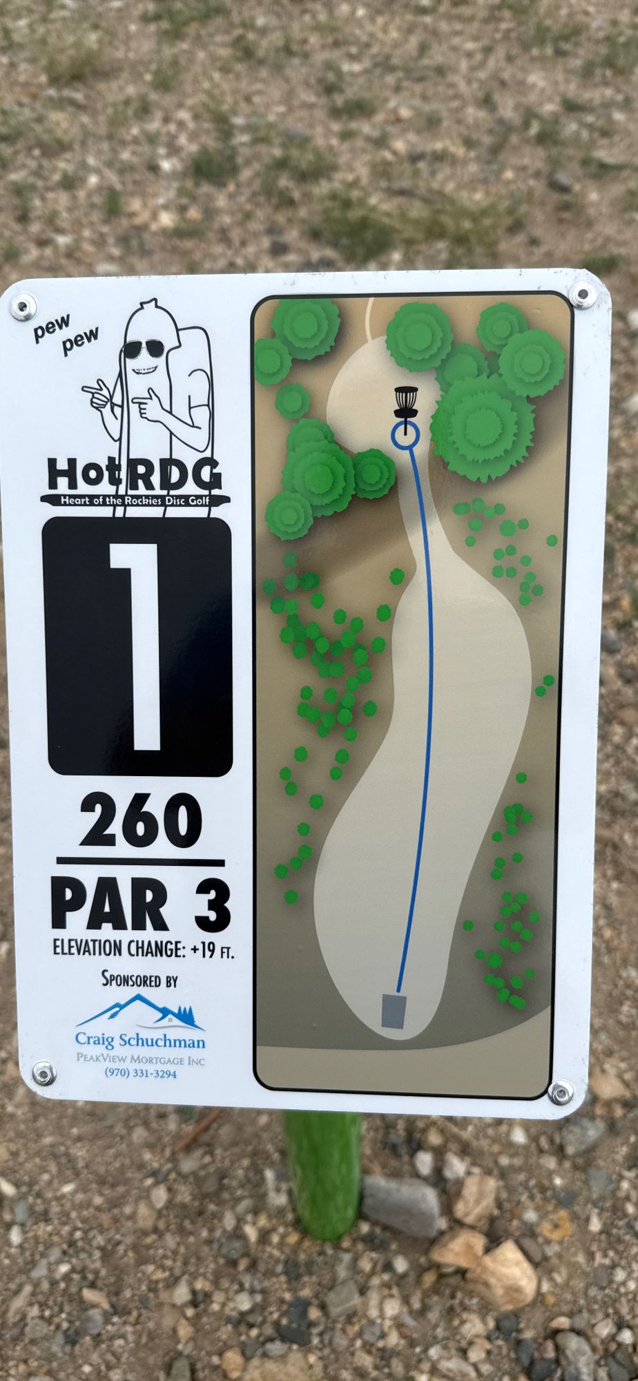 Hole 1 Sign