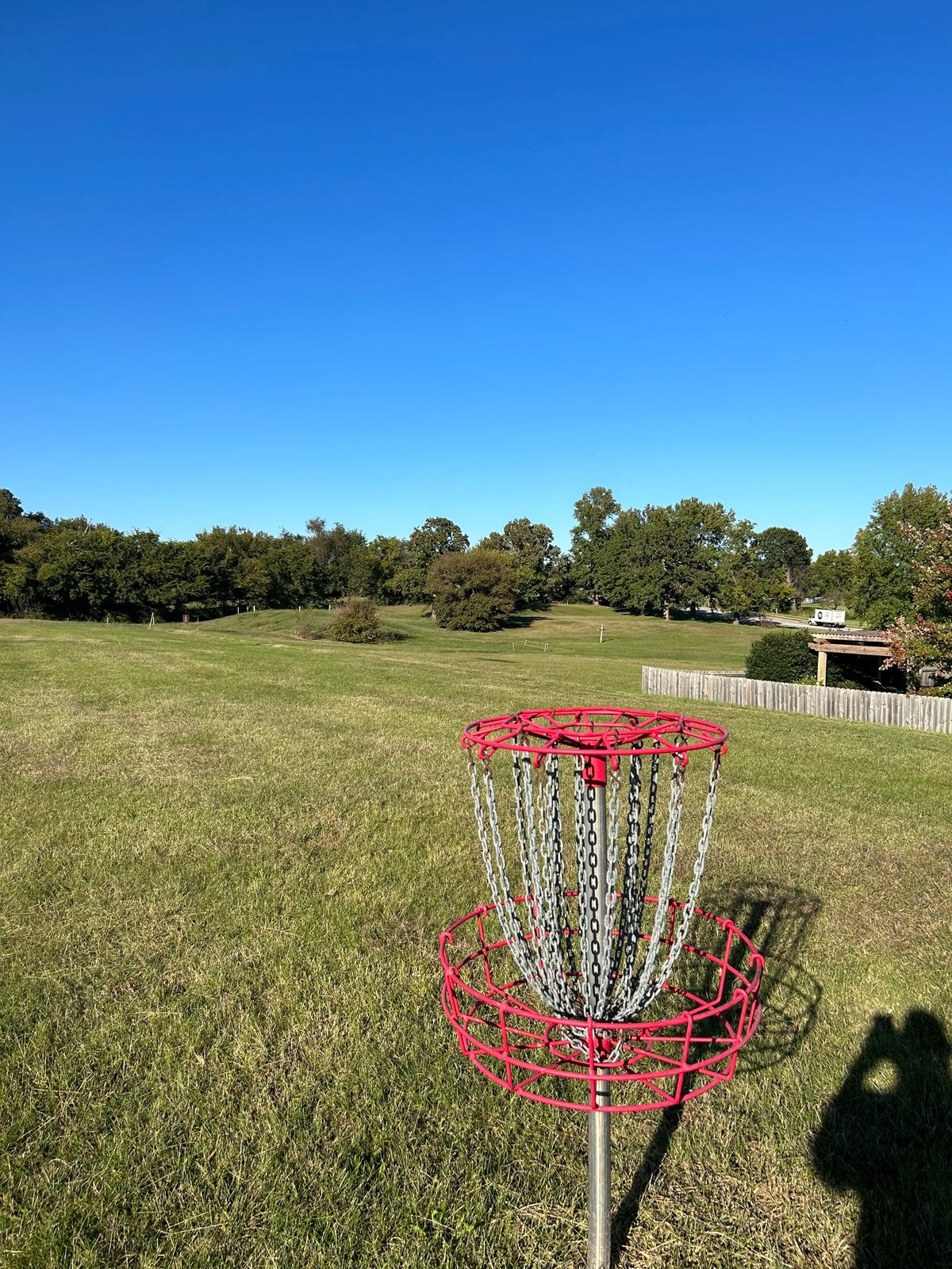 Hole #12 from behind the basket. 