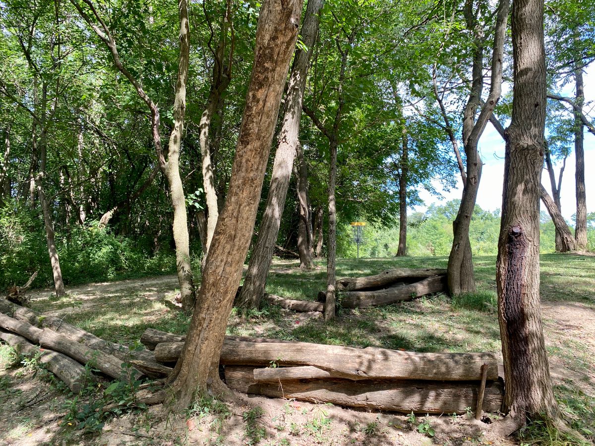 Hole 3 is steeply uphill with well-placed barriers and a challenging green.