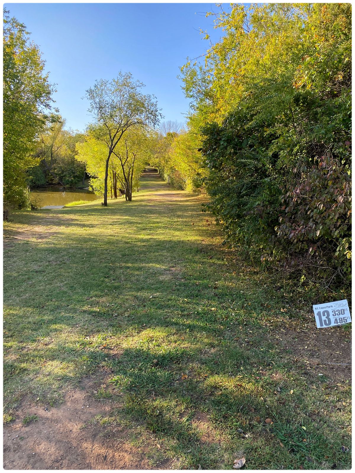 #13 main Tee- throwing south