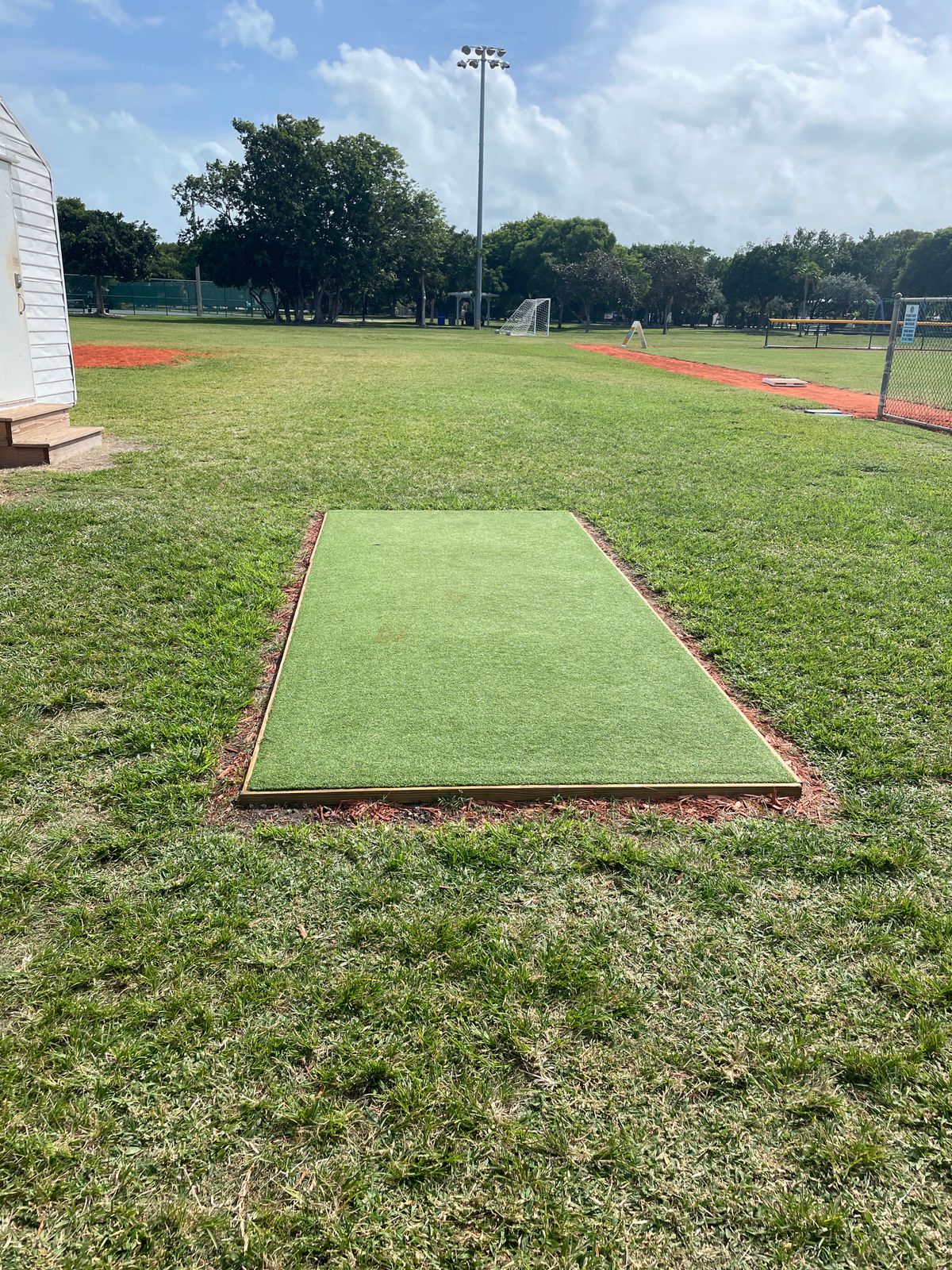 New tee pad on hole #1