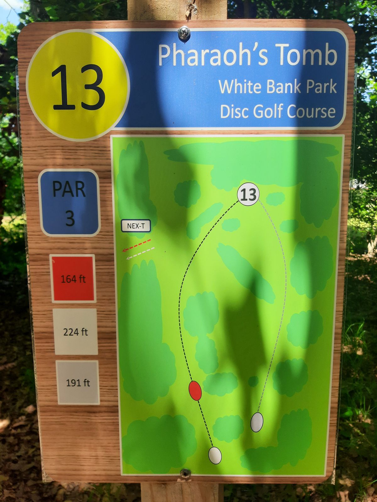 Hole 13 Tee Sign