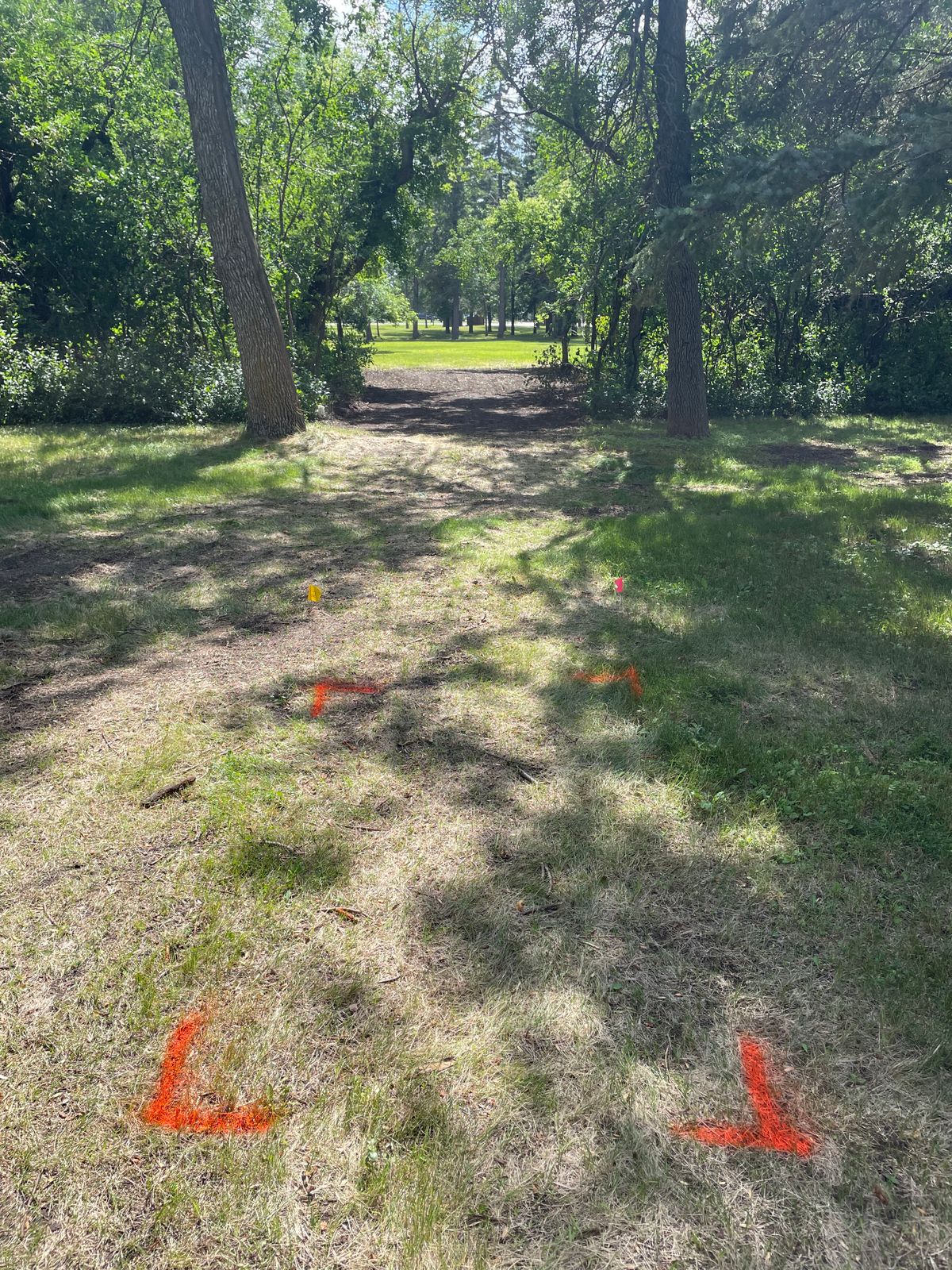 Hole 2  straight ahead through the gap