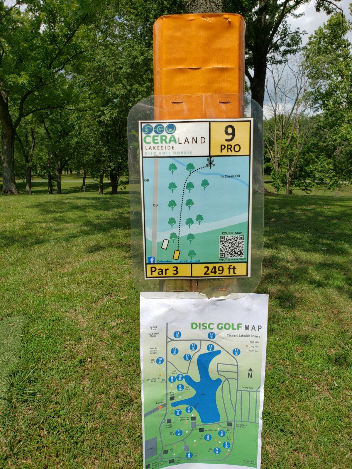 #9 Pro Tee Box Sign Post.