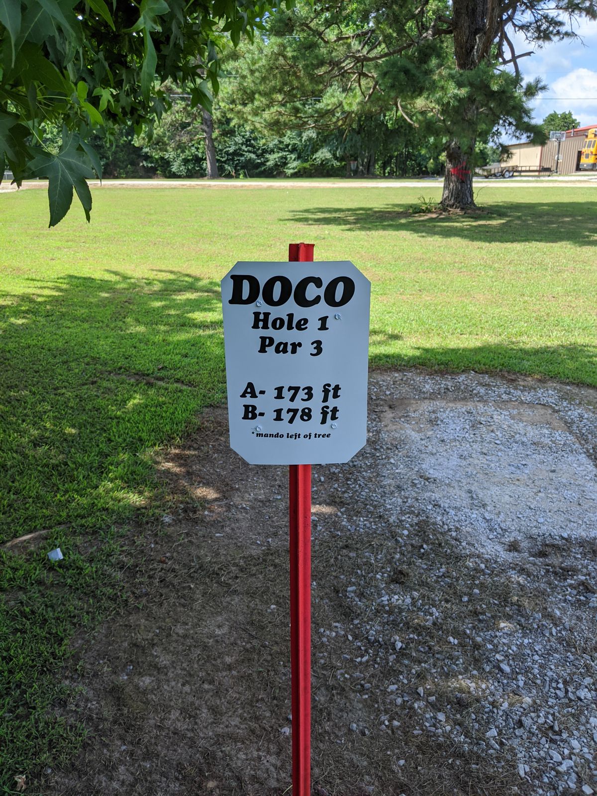 Getting tee pad signs up